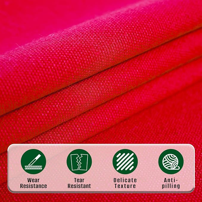 10oz Heavy Duty Cotton Canvas Fabric 60" x 40", Thick Cotton Duck Cloth for Painting, Sewing, Crafts, Tote Bags, Embroidery, Home Decor, Drop Cloth (Red)