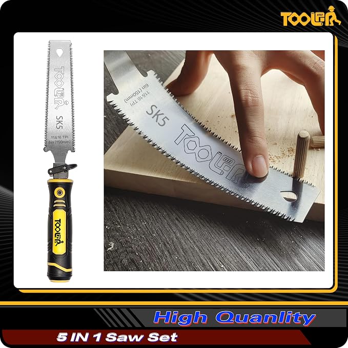 5-In-1 Multi-Blade Handsaw for Woodworking Tools (Japanese/Drywall/Hacksaw)