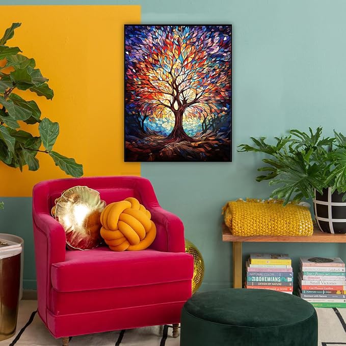HITO Tree of Life Paint by Numbers Kit for Adults 16x20 Inch Frameless | Tree of Life Paint by Number for Adults, Paint by Numbers for Adults Beginner for Gift Home Wall Decor