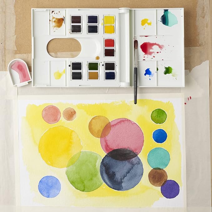 Winsor & Newton Professional Watercolor Paint Set, 12 Half Pan Field Box | 12 Half Pans, Unrivalled Transparency, Single Pigment Vibrant Colors, Archival Permanence, Heritage Brand, Finest Pigments