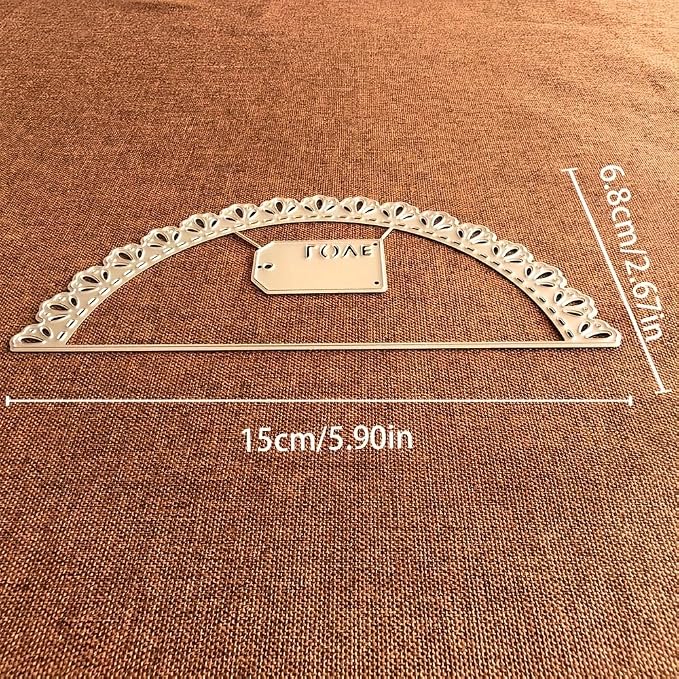 Lapoo Geometric Cutting Die for Scrapbooking - Durable, Metal Cutting Die for DIY Scrapbook Photo Album Decorative Paper Card, Card Making Supplies (Creative Background Frame 5.9 x 2.7 in)