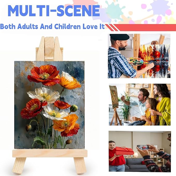 DOTSTART Paint by Numbers Kit for Adults, Attractive Flowers Acrylic Canvas | Acrylic Adults' Paint-by-Number Kits, DIY Easy Paint by Number Adult Canvas for Home Art Decor,15.7X19.7 inch
