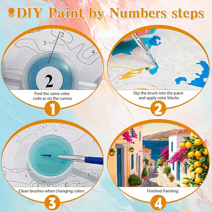 Ycydilirab Landscape Paint by Numbers Kits for Adults - Paint by Numbers Adults,DIY Acrylic Paint by Number Adult Drawing Colorful Paintworks Artwork for Gifts and Wall Decor 16x20inch