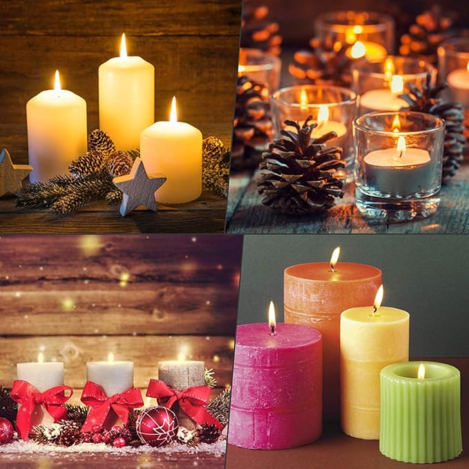 Candle Wicks for Candle Making, Braid Candle Wick Pre Waxed Non-Smoke Braided Wicks Beeswax Candles Wicks for Candle Making DIY (15CM(6inch)