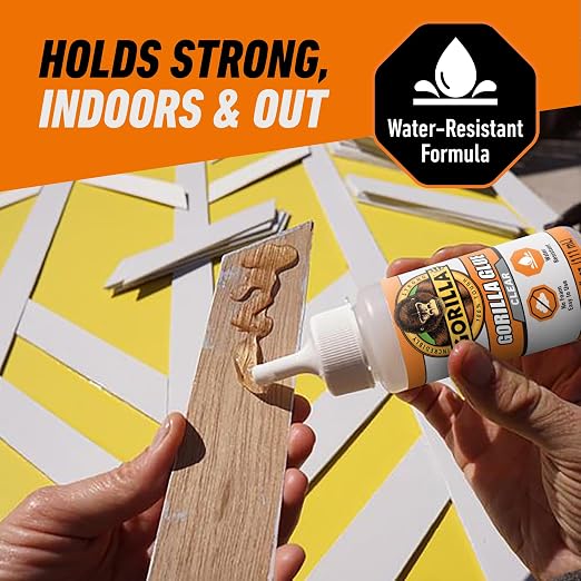 Gorilla Clear Glue, All Purpose, Polyurethane, 3.75 oz Bottle, 2-Pack