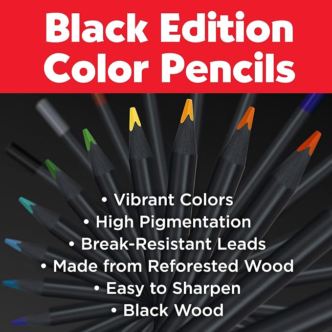 Faber-Castell Black Edition Colored Pencils, 1 Count (Pack of 50)