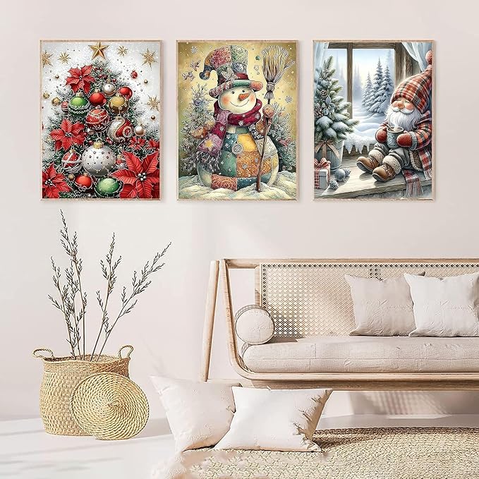 6 Pack Christmas Diamond Art Kits for Adults Christmas Diamond Painting Kit