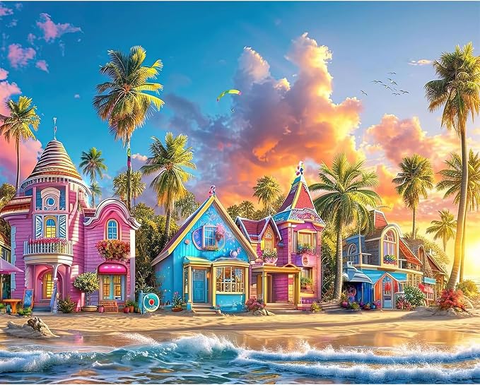 Romantic Beach Diamond Painting Kits for Adults - Diamond Art Kit for Adult