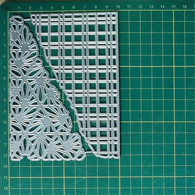Cutting Dies 3D Background Frame Metal Stencils Scrapbooking Tools DIY Craft Carbon Steel Embossing Template for Paper Card Making Album Arts Supplies (Frame 4-Back Border 10x13.4cm)