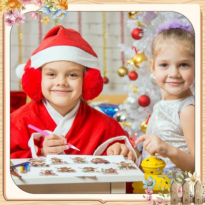 Remuuly 30 Pcs Christmas Diamond Painting Magnets Diamond Art Kit for Adult | Christmas Highland Cow Refrigerator Magnet, Xmas 5D Rhinestone Fridge Magnetic Sticker, Diamond Club Gift, Beginner DIY Craft