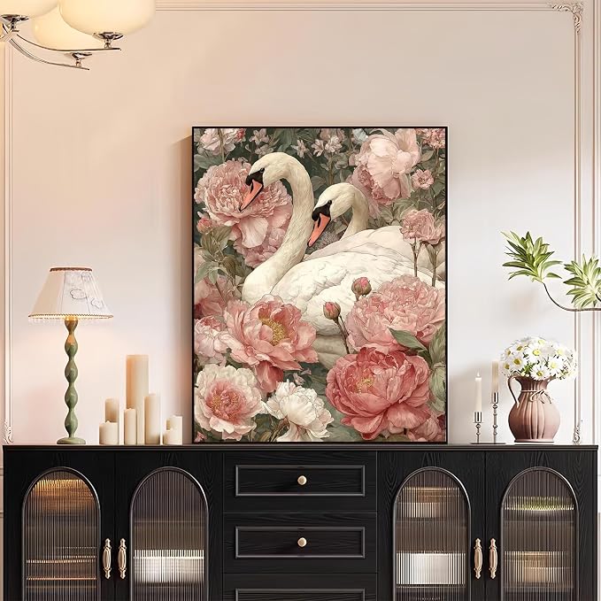 XTCIXAL Paint by Numbers Kit for Adults, Swan, 16X20 Inch | DIY Paint by Number for Adults Beginner, High-Definition Color Canvas, Stress Relief, Home Wall Decor, Gifts, Unframed