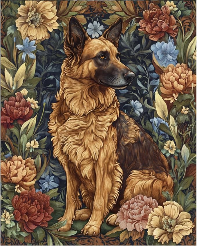 XTCIXAL Paint by Numbers Kit for Adults, Dog, 16X20 Inch | DIY Paint by Number for Adults Beginner, High-Definition Color Canvas, Stress Relief, Home Wall Decor, Gifts, Unframed