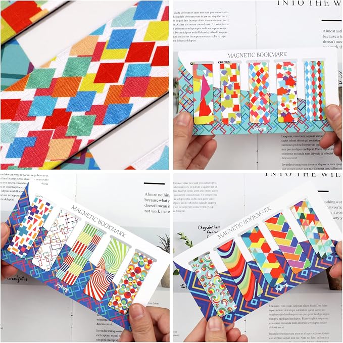 15 Pieces Bookmarks, Magnetic Bookmarks for Women, Page Markers for Students (Pack of 2)