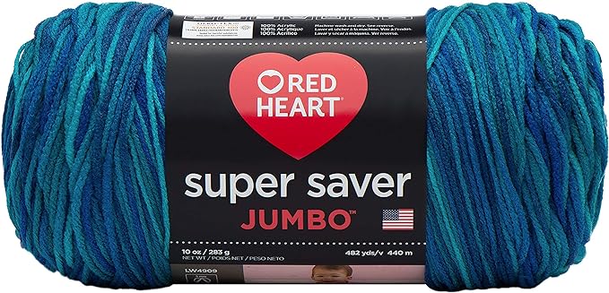 RED Heart Super Saver Jumbo Yarn, Macaw