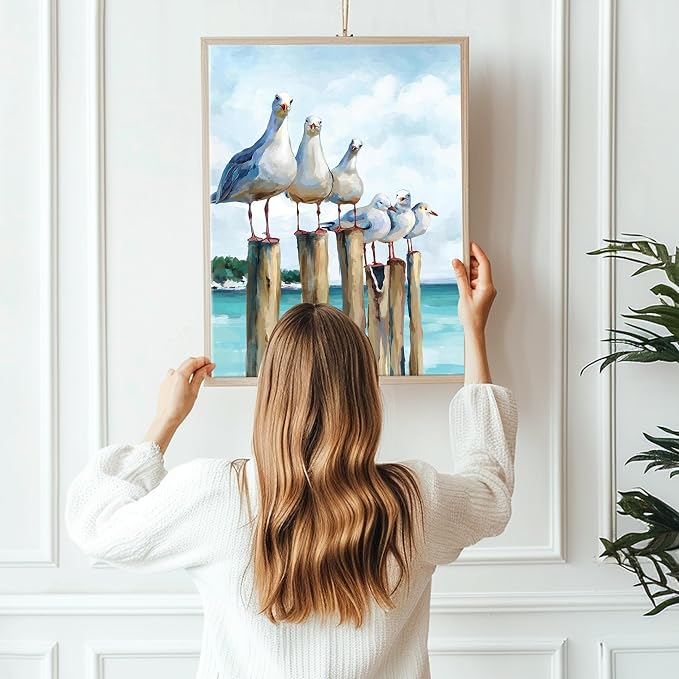 Yunruily 3 Pack Beach Adult Paint by Numbers - Paint by Number kit for Adults,Sea Turtle Paint by Number Adult for Gifts Home Wall Decor 12x16inch