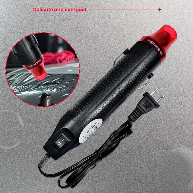 Heat Gun For Crafting, Mini Hot Air Gun For DIY Crafts,Heating Gun,Portable Heat-Gun Tool For Embossing Shrink Wrapping Drying Paint (Black)