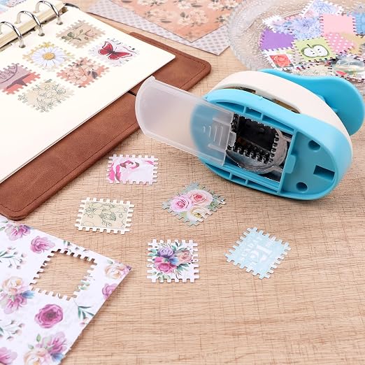 BAOFALI Stamp Puncher 1.2x1 inch Stamp Punch Rectangular Postage Stamp Punch |Stamp Hole Puncher| Lever Action Paper Punches forfor Scrapbooking Journaling Card Making