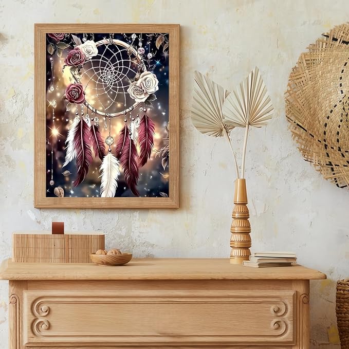 Dream Catcher 5D DIY Diamond Painting Kits for Adults,Diamond Art Kits | Full Drill Diamond Painting for Beginners, Gem Art Kits for Home Wall Decor11.8 x15.7 Inch
