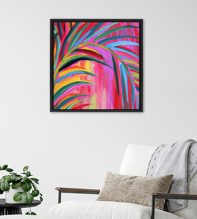 Kate and Laurel Sylvie Blank Framed Canvas Wall Art, 22x22 Black, Modern Empty Canvas for Paint-Your-Own Art, Premium Canvas Already Framed