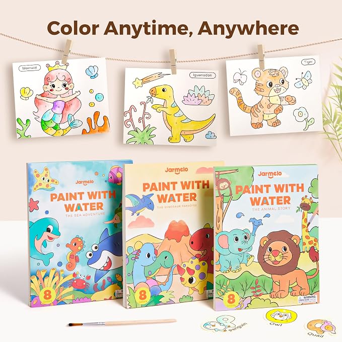 Jar Melo Paint with Water Books for Toddlers, Ocean Animals