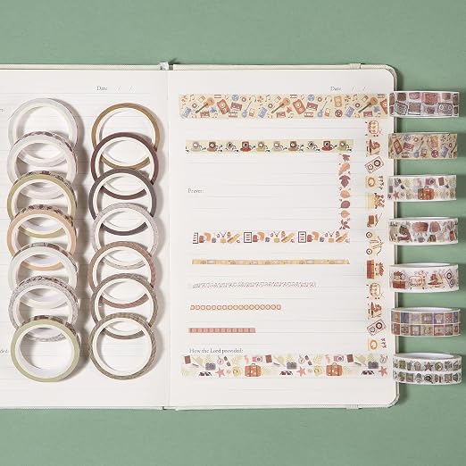 Mr. Pen- Washi Tape Set, 21 Rolls, Assorted Sizes, 5 Yards/Roll | Washi Tape for Scrapbook, Arts, Crafts, Journals and Planners, Nostalgic Theme