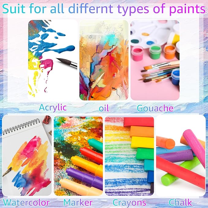 Moinchore 100 Pcs 2 x 2 Inch Mini Painting Canvas Panels Bulk Tiny Art Canvases for Painting Panels Cotton Blank White Small Canvas Acid Free Boards for Watercolor Acrylic Oil Paint