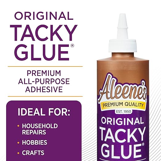 Aleene's Original Tacky Glue, All Purpose Adhesive, Perfect for Crafts and DIY Projects, Dries Fast and Clear, 8 fl oz 3-Pack