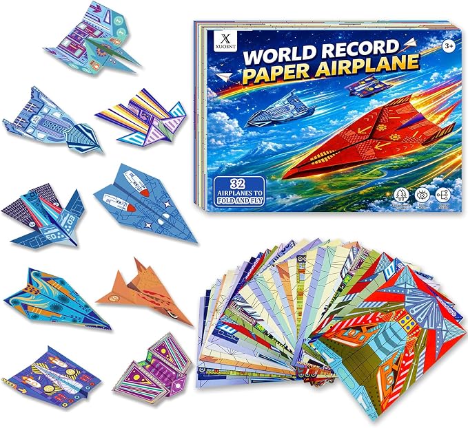 Xuoent Paper Airplane Kit for Kids, World Record Paper Planes