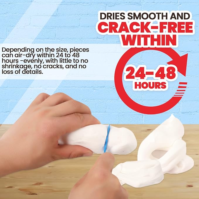 3.3 lbs Moldable Cosplay Foam Clay (White) – High Density and Hiqh Quality for Intricate Designs | Air Dries to Perfection for Cutting with a Knife or Rotary Tool, Sanding or Shaping (Pack of 2)