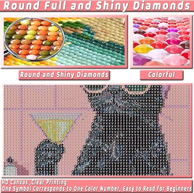 Black Cat Diamond Art Kits for Adults Diamond Painting Kit for Beginner