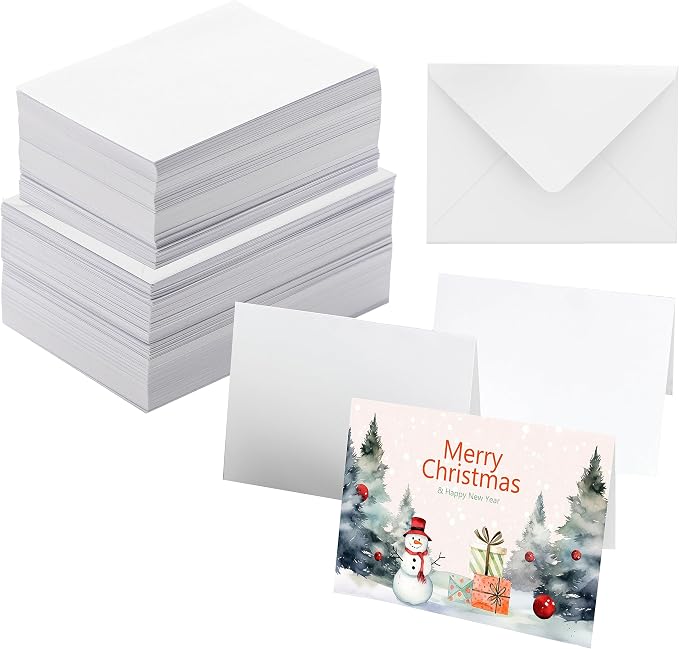 ANSSDO 50 Packs Blank Watercolor Cards with Envelopes Set 4x6 Inch