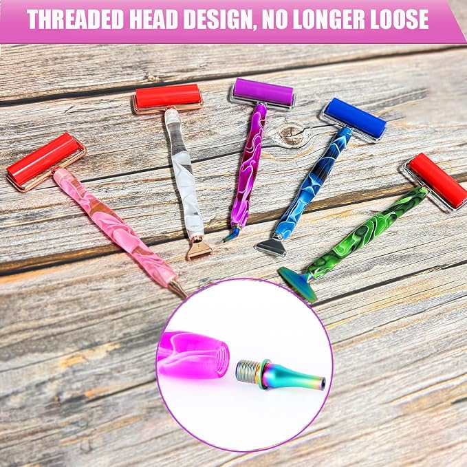 Diamond Art Pens Tools and Diamond Painting Accessories Kits With Screw Metal Tip Roller Diamonds Painting Pen Drill Bead Pens For Art Craft Nail