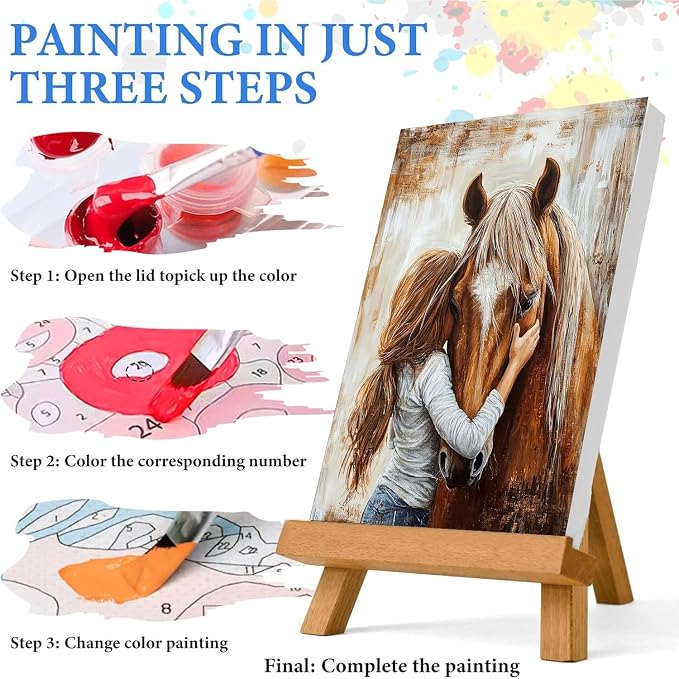 WUDWL Paint by Numbers Kit for Adults Beginner, with Framed
