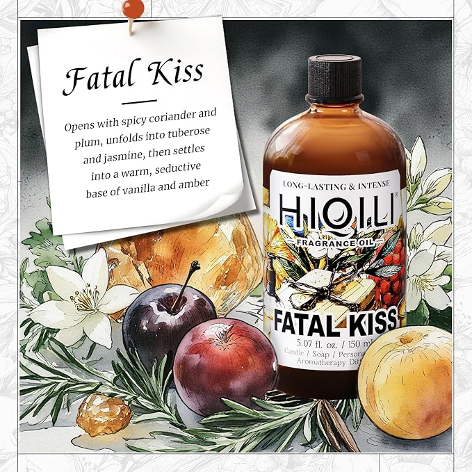 HIQILI Fatal Kiss Fragrance Oil for Diffuser，Soap & Candle - 5.07 Fl Oz