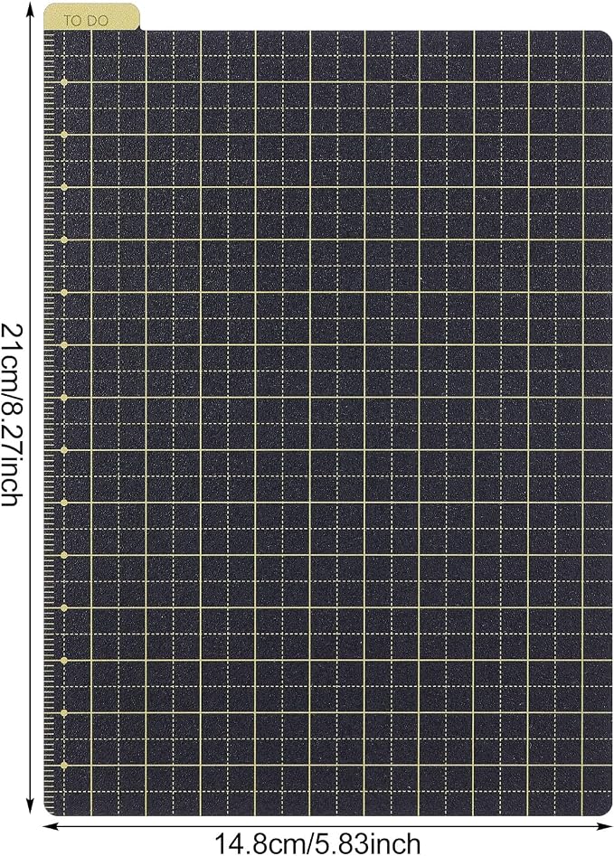 Thenshop 5 Pack A5 Yellow Pencil Board Reusable Notebook Accessory, Flexibility Layout Grids Board with Ruler Scale