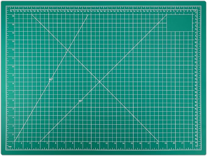 anezus Self Healing Cutting Mat for Rotary Cutting, 24" x 18", Green