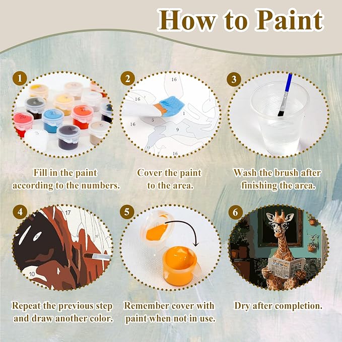 Funny Paint by Numbers Kit for Adults, Paint by Number for Adults 16x20 in