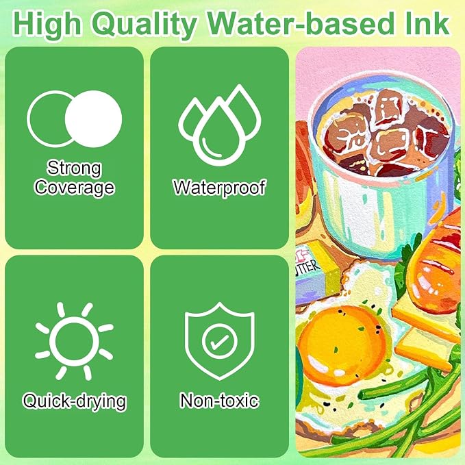 Amamao 408 Colors Acrylic Paint Markers, Soft Brush Tip for Rock Wood Glass