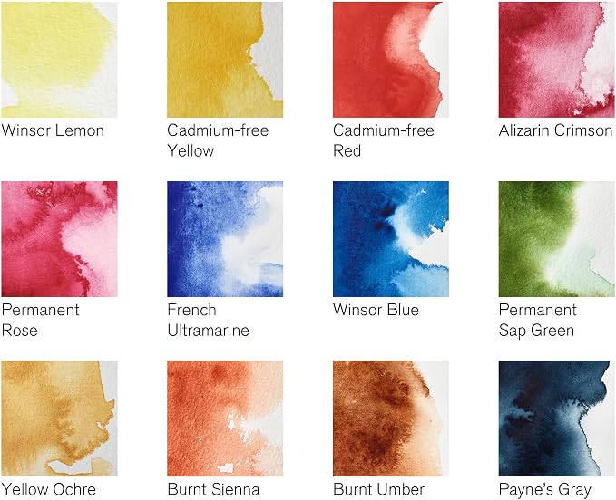Winsor & Newton Professional Watercolor Paint Set, Tube Travel Tin | 12 x 5ml Tubes, Unrivalled Transparency, Single Pigment Vibrant Colors, Archival Permanence, Heritage Brand, Finest Pigments