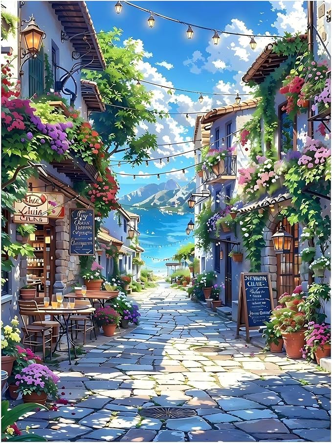 Landscape Paint by Numbers Kit for Adults, 16x20 inch | DIY Painting Kits Crafts for Adults, Relieve Stress, Gift, Home Wall Decor