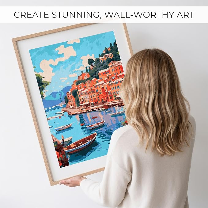 Beautiful Paint By Number Kit for Adults - Painting Set with 2 Canvases | Relaxing & Beginner-friendly with Brushes & Vibrant Acrylic Colors - Perfect Crafts Gift for Women to Create Wall-worthy Art