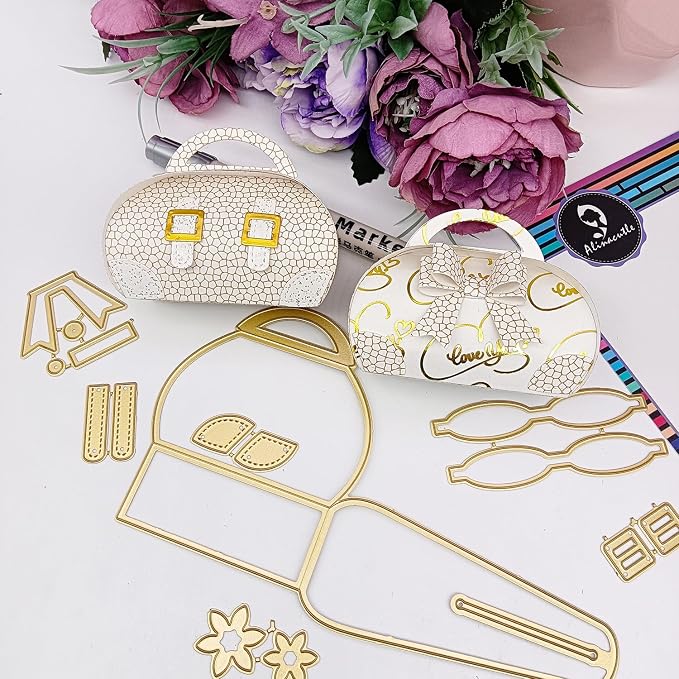 Alinacutle Sweet Gift Box Metal Cutting Die Cut for Present Packaging Paper Craft Making DIY Greeting Gifts for Birthday Wedding Holiday Treat Boxes Template