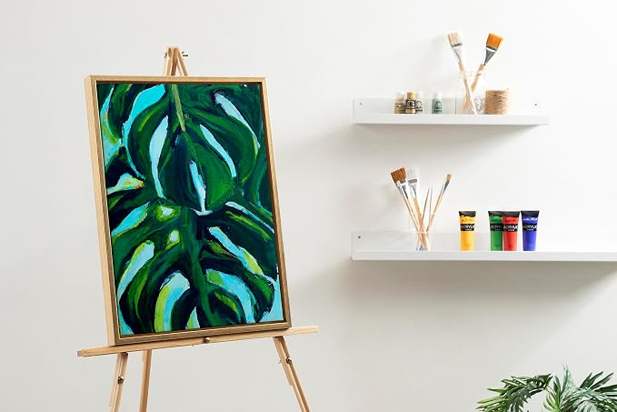 Kate and Laurel Sylvie Blank Framed Canvas Wall Art; 18x24 Bright Gold; Modern Empty Canvas for Paint-Your-Own Art; Ready to Paint Premium Canvas Already Framed