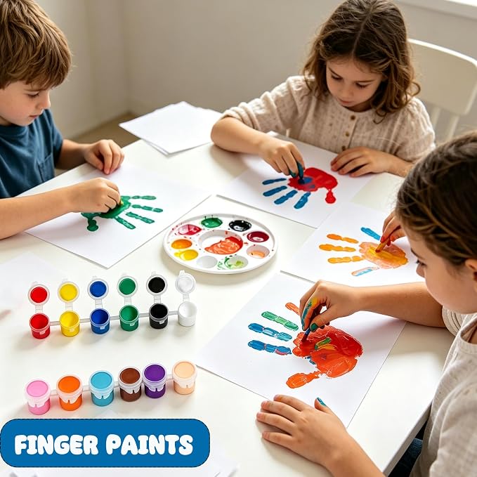 420 PCS Mini Acrylic Paint Set,30 Pack Washable Paint Strips for Kids & Adults - Includes 60 Brushes, 12 Colors kids Paint Kits for Easter Eggs, Birthday, Classroom Party，school supplies