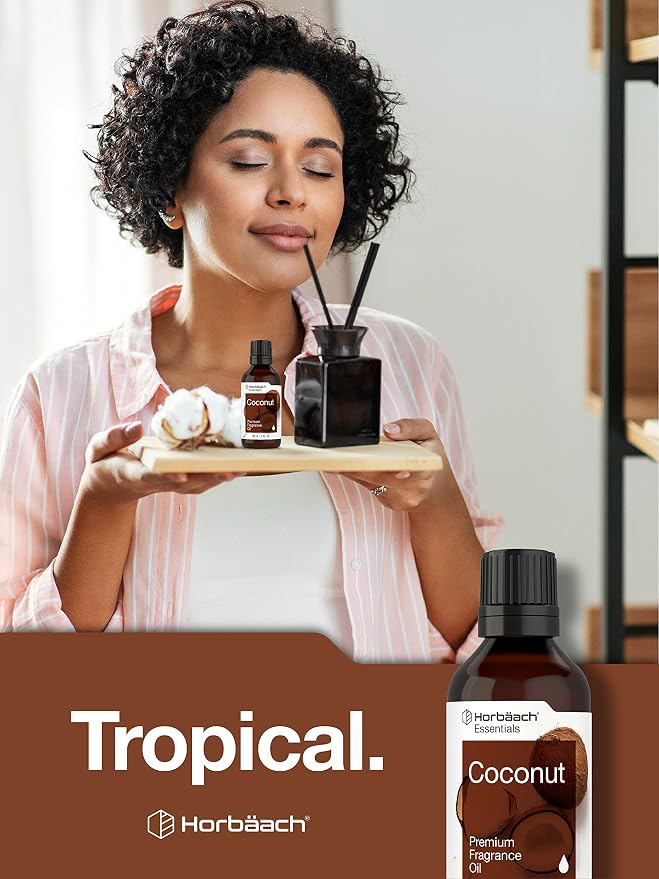 Horbaach Coconut Fragrance Oil for Diffuser Aromatherapy | 1 fl oz (30ml)
