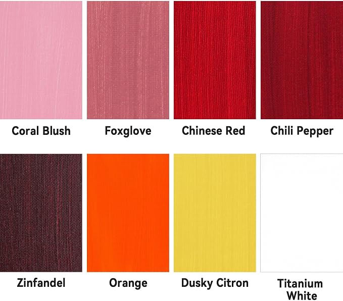 AUREUO Fall Colors Acrylic Paint Set - 8 Colors x 21ml