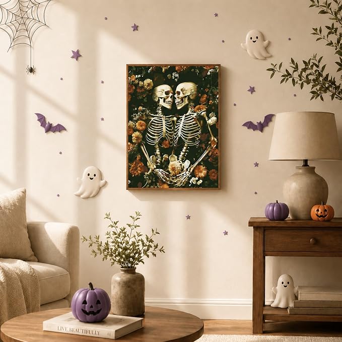 TELMOXA Skull Paint by Numbers Kit for Adults, 16x16 in | Skull Paint by Numbers, Acrylic Oil Painting, Colored Canvas, Painting Kit, DIY Craft Kits, Gifts, Home Wall Decor