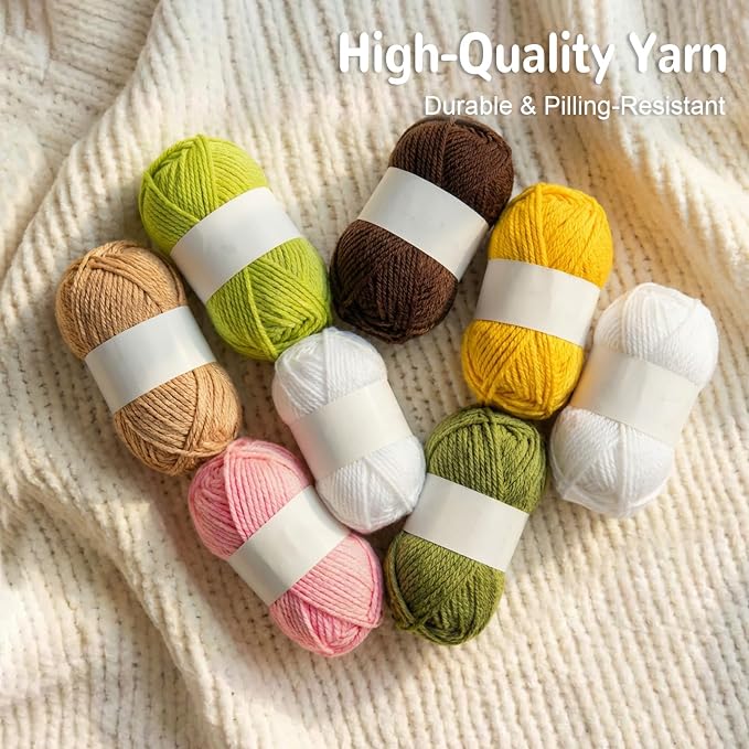 obvade Crochet Kit for Beginners Knitting Kit for Beginners Crochet Animal Kit Beginner Crochet with Step-by-Step Video Tutorials (Plants)