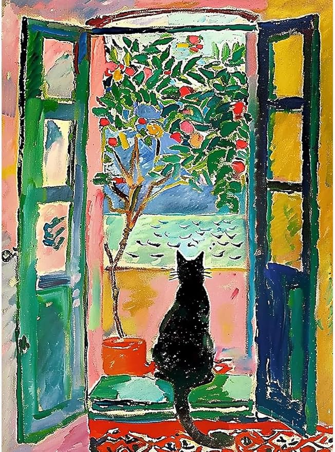 Black Cat Diamond Art Kits for Adults Diamond Painting Kit for Beginner