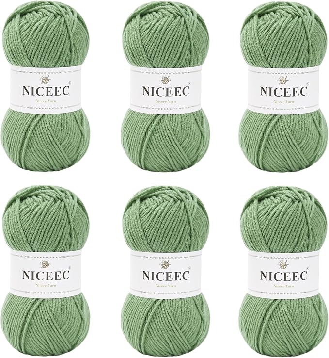 NICEEC 300g Soft Assorted Colors Yarn 100% Acrylic 870yds -Willow